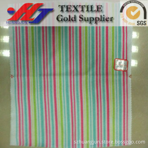 Stripe print cotton lycra fabric for t-shirt